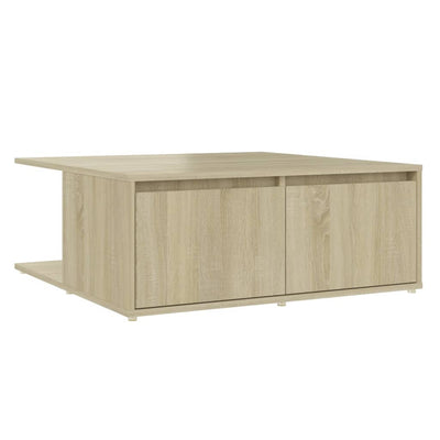 Coffee Table Sonoma Oak 80x80x31 cm Engineered Wood