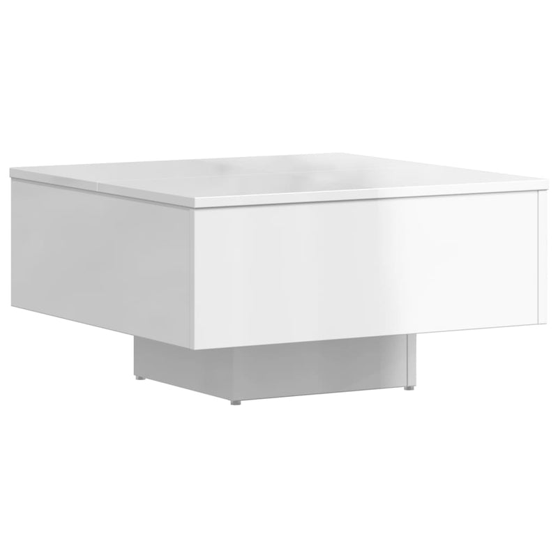 Coffee Table High Gloss White 60x60x31.5 cm Chipboard