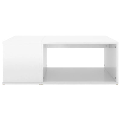 Coffee Table High Gloss White 90x67x33 cm Engineered Wood