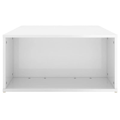 Coffee Table High Gloss White 90x67x33 cm Engineered Wood