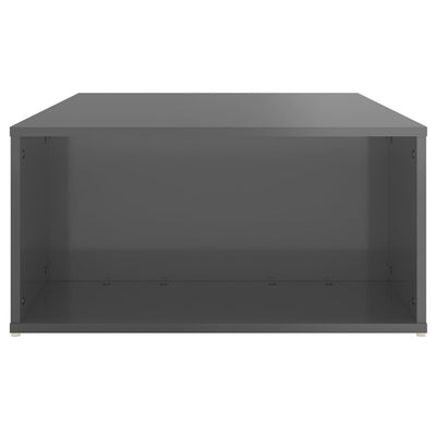 Coffee Table High Gloss Grey 90x67x33 cm Engineered Wood