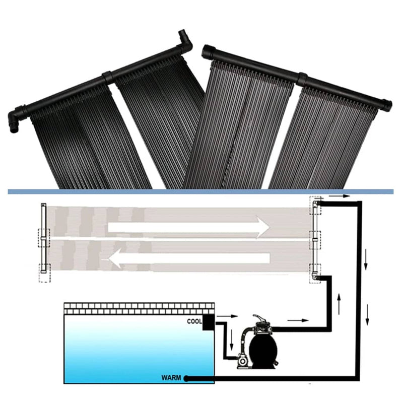 Solar Pool Heater Panel 6 pcs 80x620 cm
