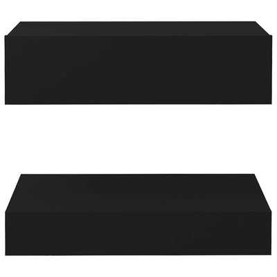 Bedside Cabinet Black 60x35 cm Engineered Wood
