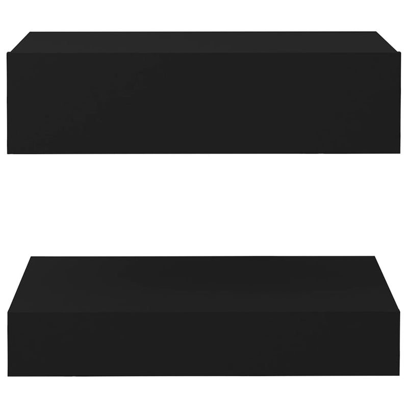 Bedside Cabinet Black 60x35 cm Engineered Wood