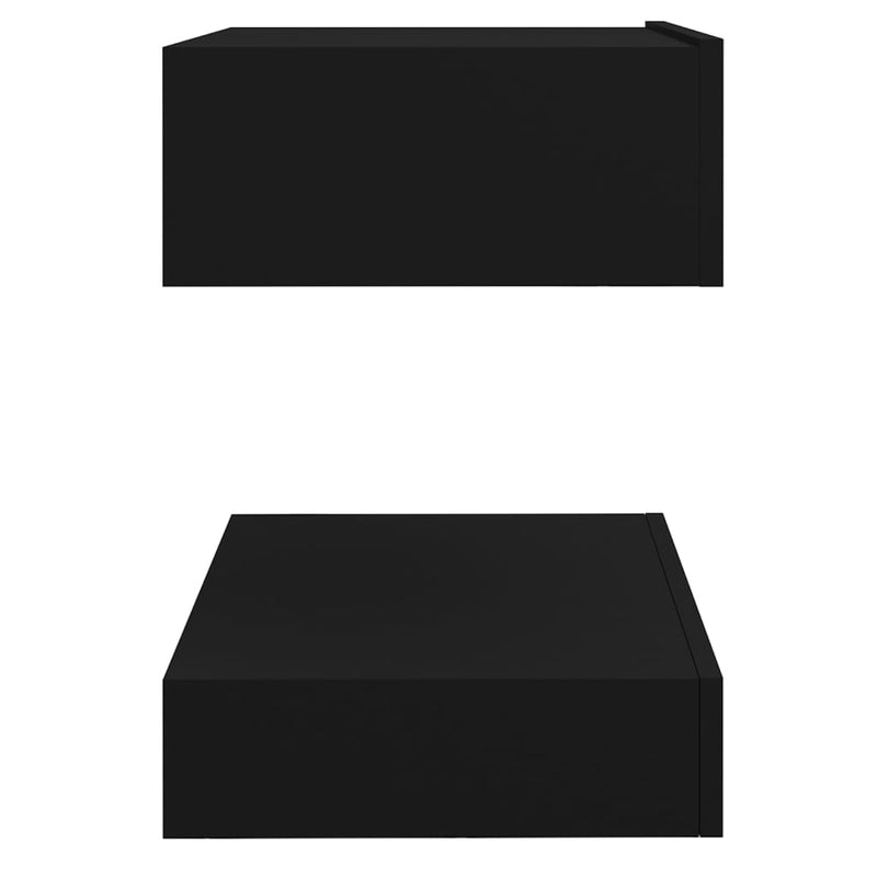 Bedside Cabinet Black 60x35 cm Engineered Wood