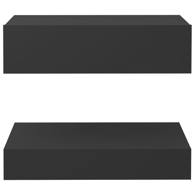 Bedside Cabinets 2 pcs Grey 60x35 cm Engineered Wood