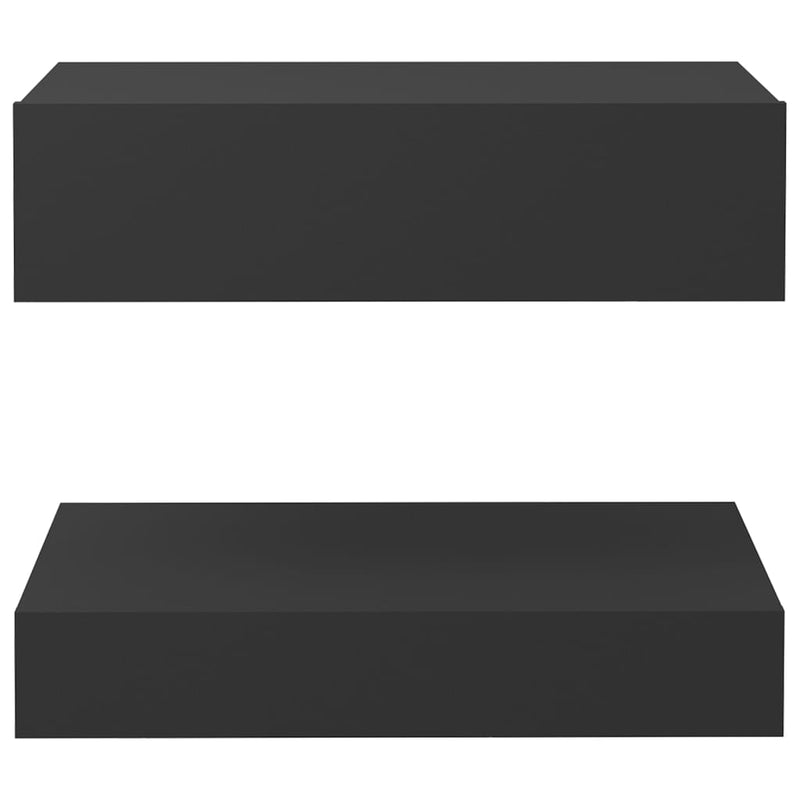 Bedside Cabinets 2 pcs Grey 60x35 cm Engineered Wood