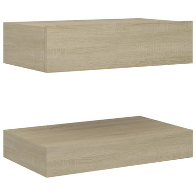 Bedside Cabinets 2 pcs Sonoma Oak 60x35 cm Engineered Wood