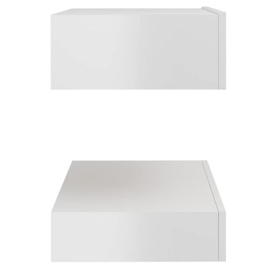 Bedside Cabinets 2 pcs High Gloss White 60x35 cm Engineered Wood