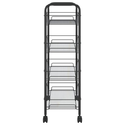 4-Tier Kitchen Trolley Black 46x26x85 cm Iron