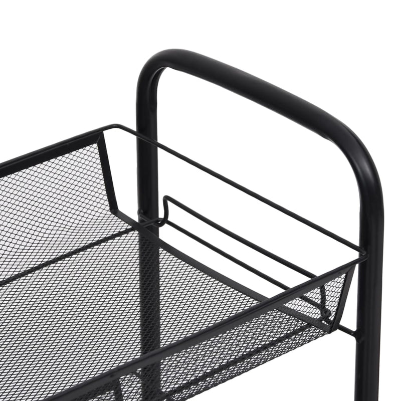 4-Tier Kitchen Trolley Black 46x26x85 cm Iron