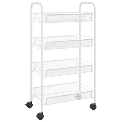 4-Tier Kitchen Trolley White 46x26x85 cm Iron