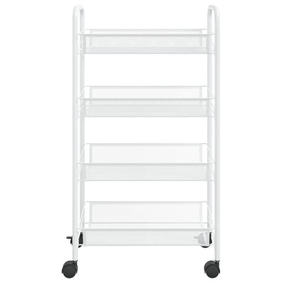 4-Tier Kitchen Trolley White 46x26x85 cm Iron