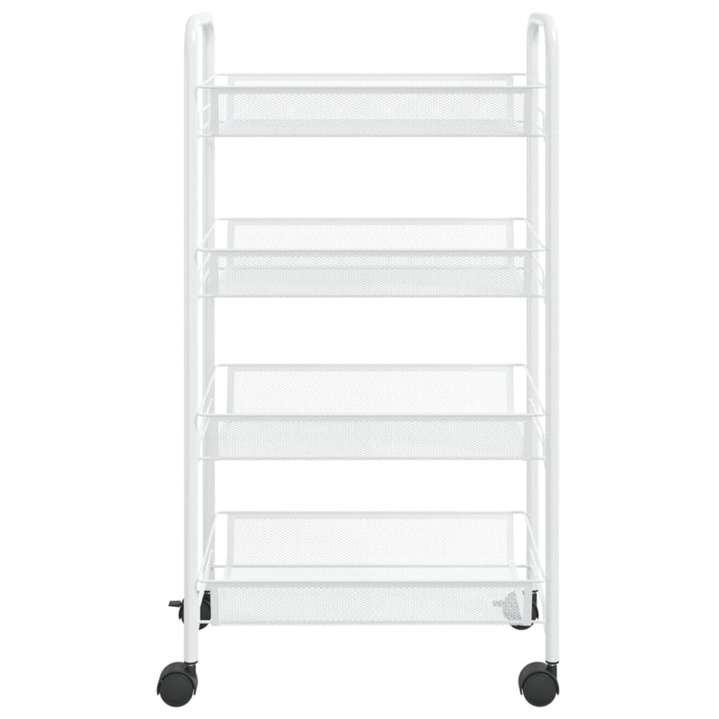 4-Tier Kitchen Trolley White 46x26x85 cm Iron