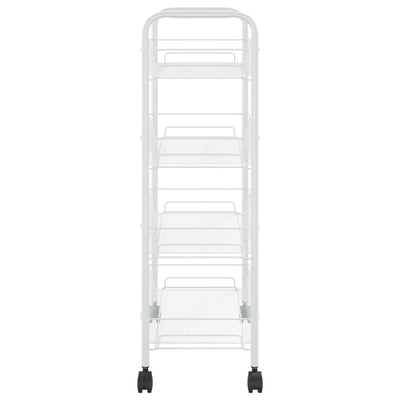 4-Tier Kitchen Trolley White 46x26x85 cm Iron