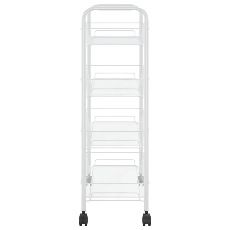 4-Tier Kitchen Trolley White 46x26x85 cm Iron