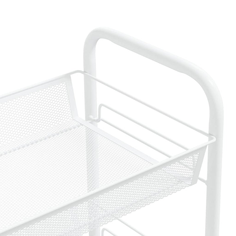 4-Tier Kitchen Trolley White 46x26x85 cm Iron