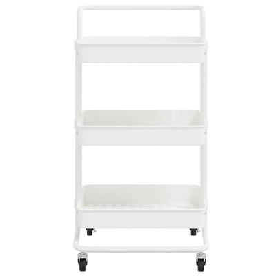 3-Tier Kitchen Trolley White 42x35x85 cm Iron and ABS