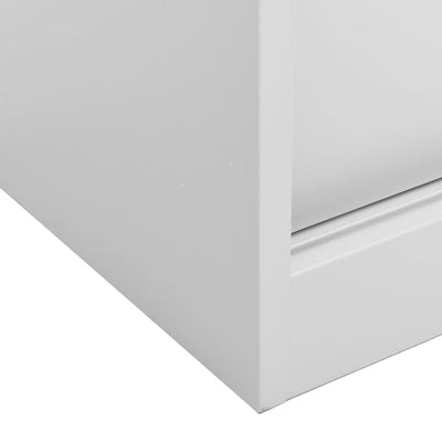 Office Cabinet with Sliding Door Light Grey 90x40x90 cm Steel