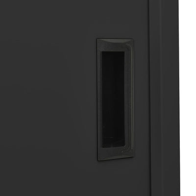 Office Cabinet with Sliding Door Anthracite 90x40x180 cm Steel