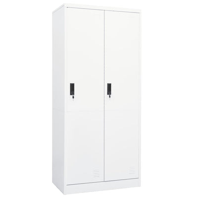 Wardrobe White 80x50x180 cm Steel