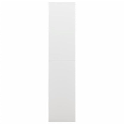 Locker Cabinet White 90x40x180 cm Steel