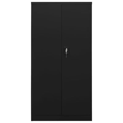 Locker Cabinet Black 90x40x180 cm Steel