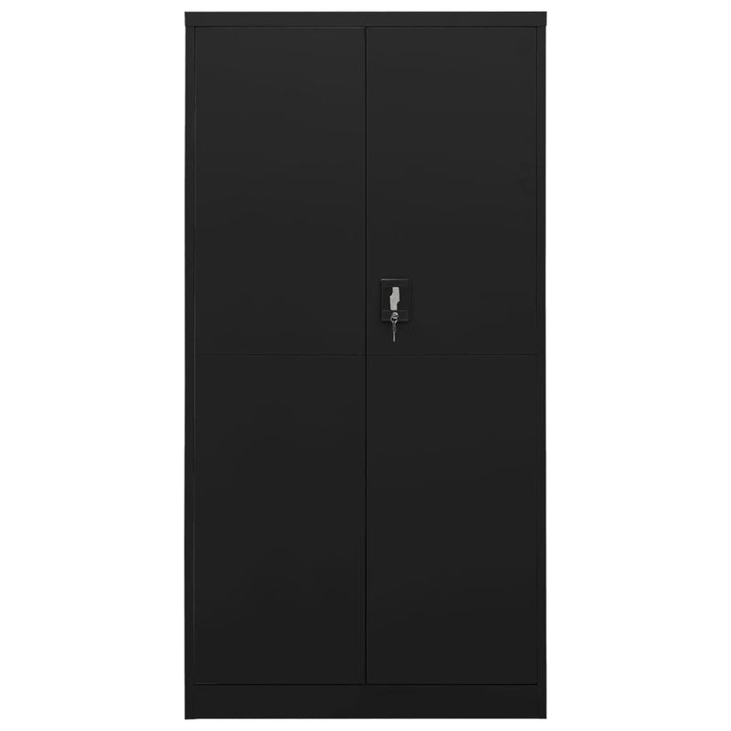 Locker Cabinet Black 90x40x180 cm Steel