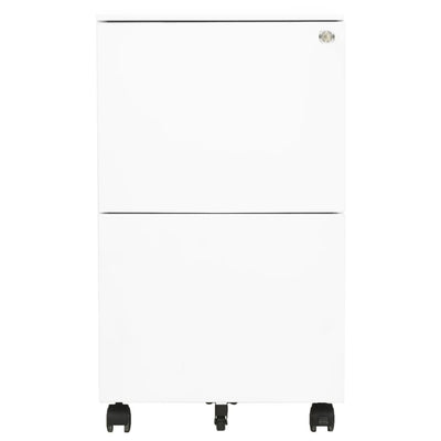 Mobile File Cabinet White 39x45x67 cm Steel