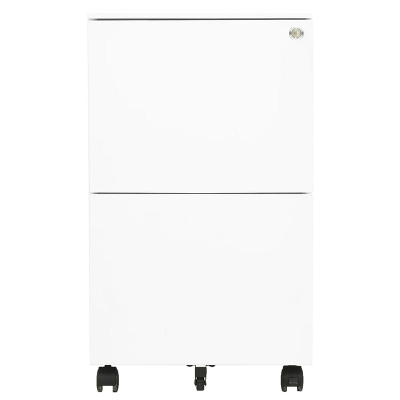 Mobile File Cabinet White 39x45x67 cm Steel