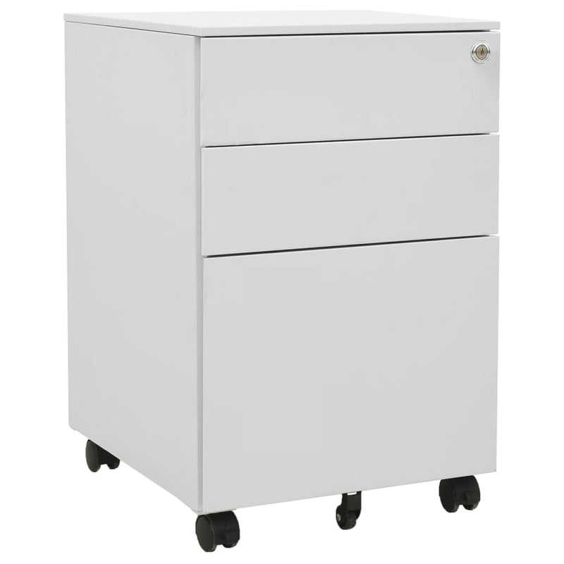 Mobile File Cabinet Light Grey 39x45x60 cm Steel