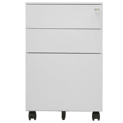 Mobile File Cabinet Light Grey 39x45x60 cm Steel