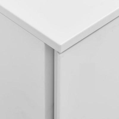 Mobile File Cabinet Light Grey 39x45x60 cm Steel