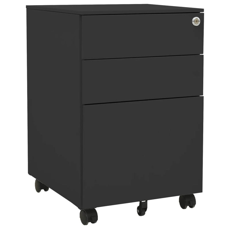 Mobile File Cabinet Anthracite 39x45x60 cm Steel