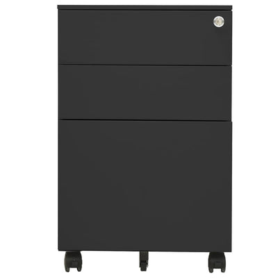 Mobile File Cabinet Anthracite 39x45x60 cm Steel