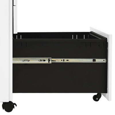 Mobile File Cabinet White 30x45x59 cm Steel