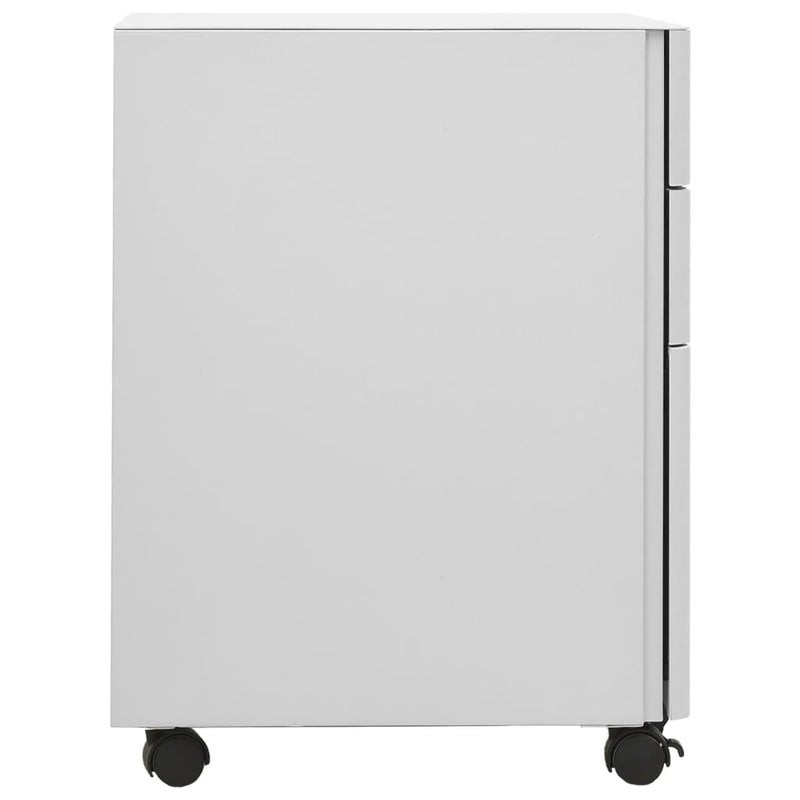 Mobile File Cabinet Light Grey 30x45x59 cm Steel