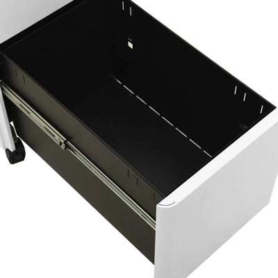 Mobile File Cabinet Light Grey 30x45x59 cm Steel