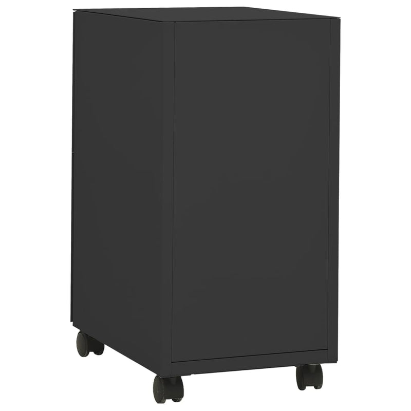 Mobile File Cabinet Anthracite 30x45x59 cm Steel