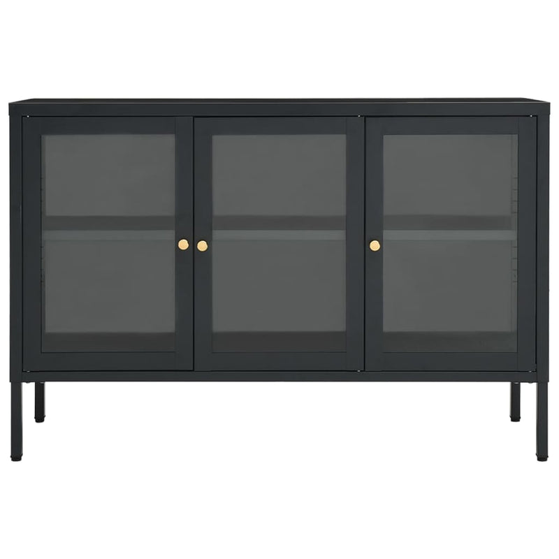 Sideboard Anthracite 105x35x70 cm Steel and Glass