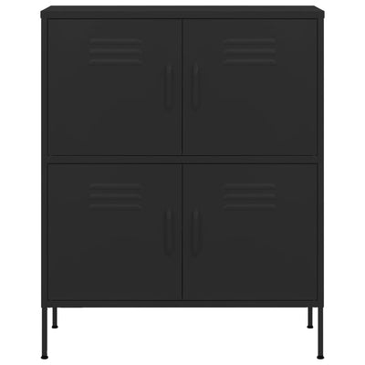 Storage Cabinet Black 80x35x101.5 cm Steel