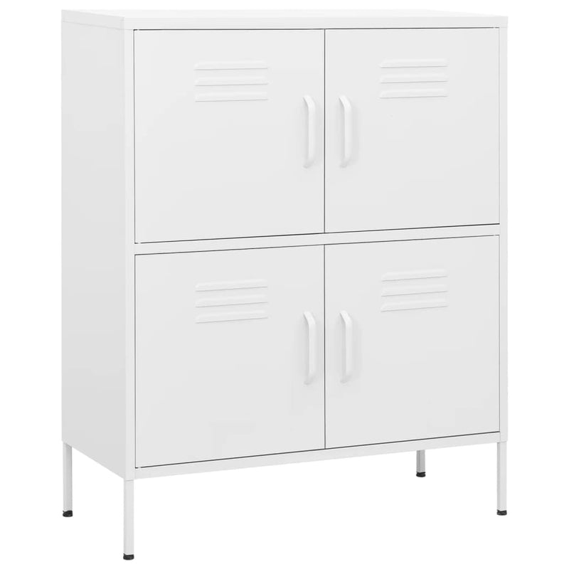 Storage Cabinet White 80x35x101.5 cm Steel