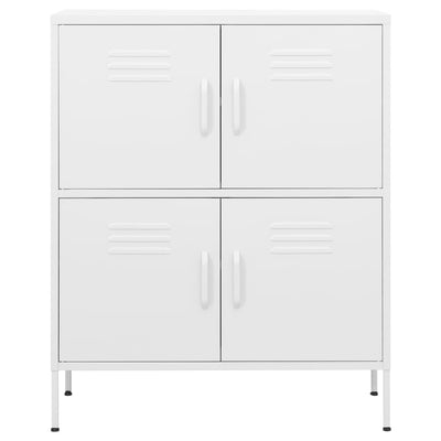 Storage Cabinet White 80x35x101.5 cm Steel