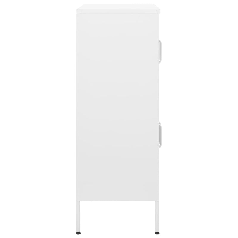 Storage Cabinet White 80x35x101.5 cm Steel