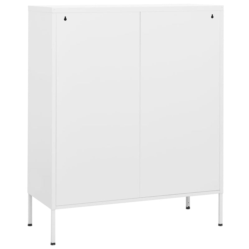 Storage Cabinet White 80x35x101.5 cm Steel