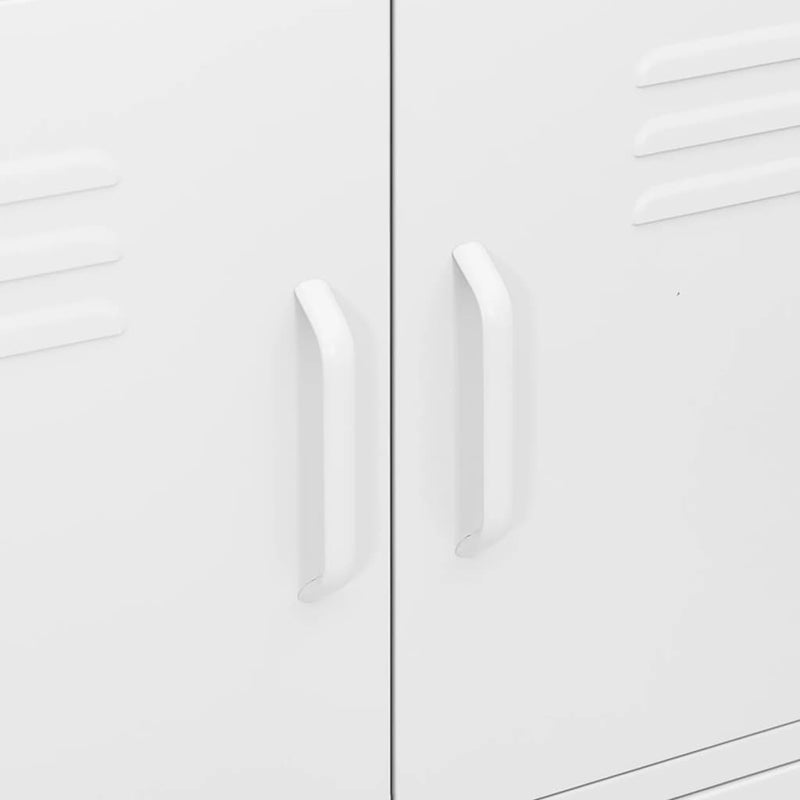 Storage Cabinet White 80x35x101.5 cm Steel