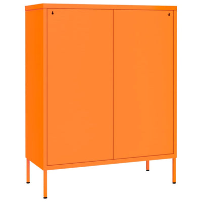 Drawer Cabinet Orange 80x35x101.5 cm Steel