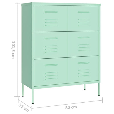 Drawer Cabinet Mint 80x35x101.5 cm Steel