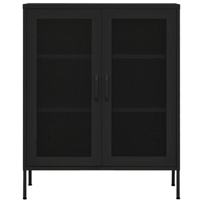 Storage Cabinet Black 80x35x101.5 cm Steel