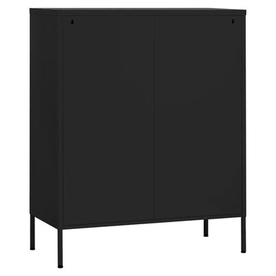 Storage Cabinet Black 80x35x101.5 cm Steel